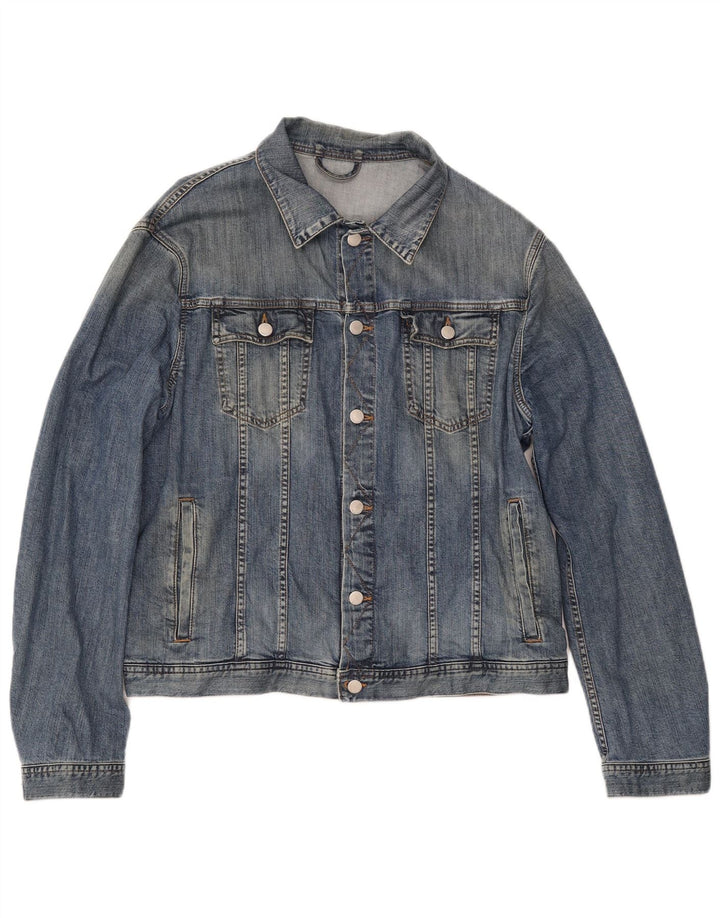Trussardi Jeans Veste En Jean IT 54 XL Bleu Coton Homme