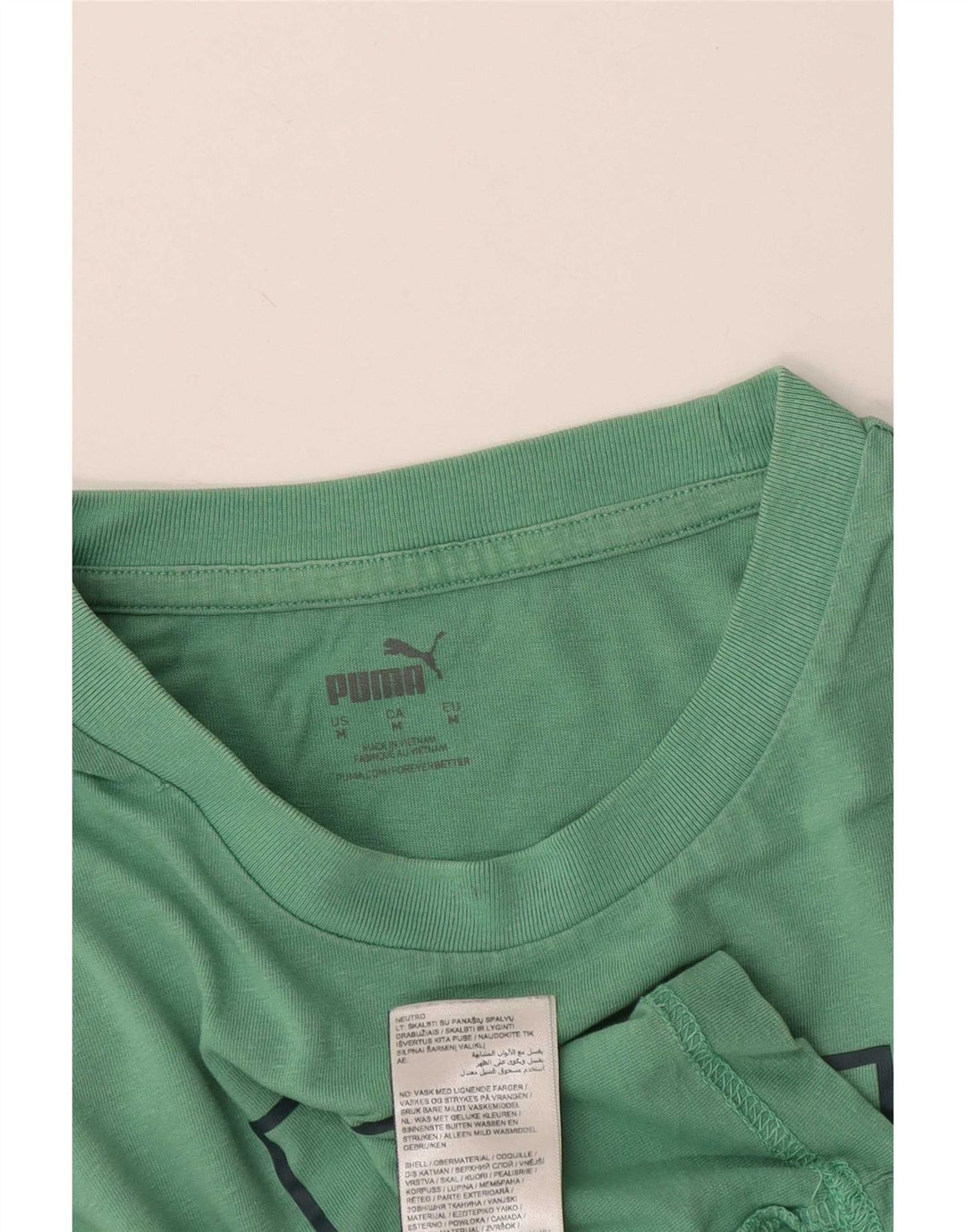 Puma T-Shirt Graphique Homme Turquoise Moyen Coton