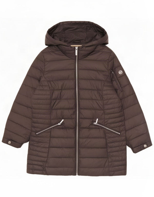 Michael Kors Manteau matelassé surdimensionné pour femme UK 18 XL Noir