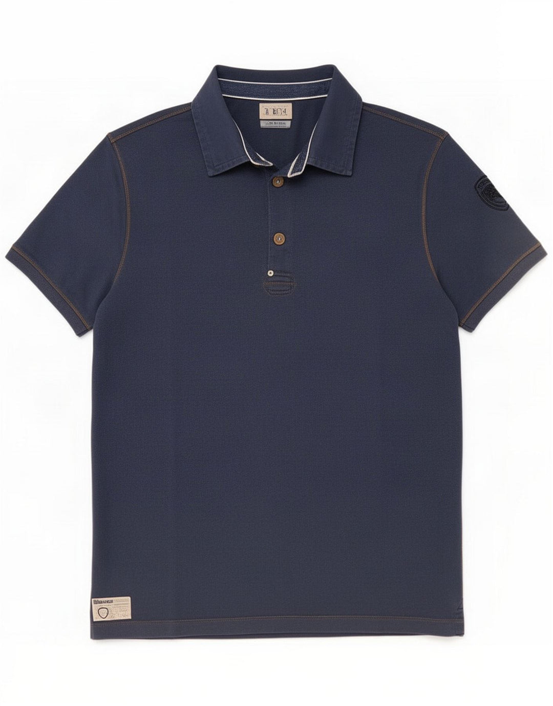 Blauer Polo Homme XL Bleu Coton