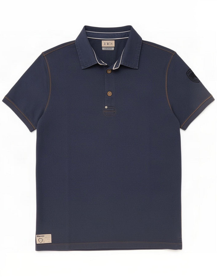 Blauer Polo Homme XL Bleu Coton