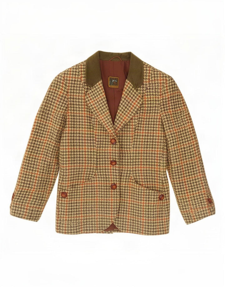 Imerio Tacchella Veste Blazer Femme IT 46 Grand Pied De Poule Jaune