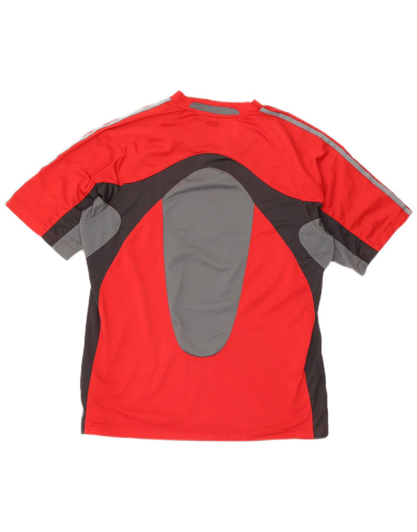Adidas T-Shirt Homme Haut Large Rouge Colorblock Polyester