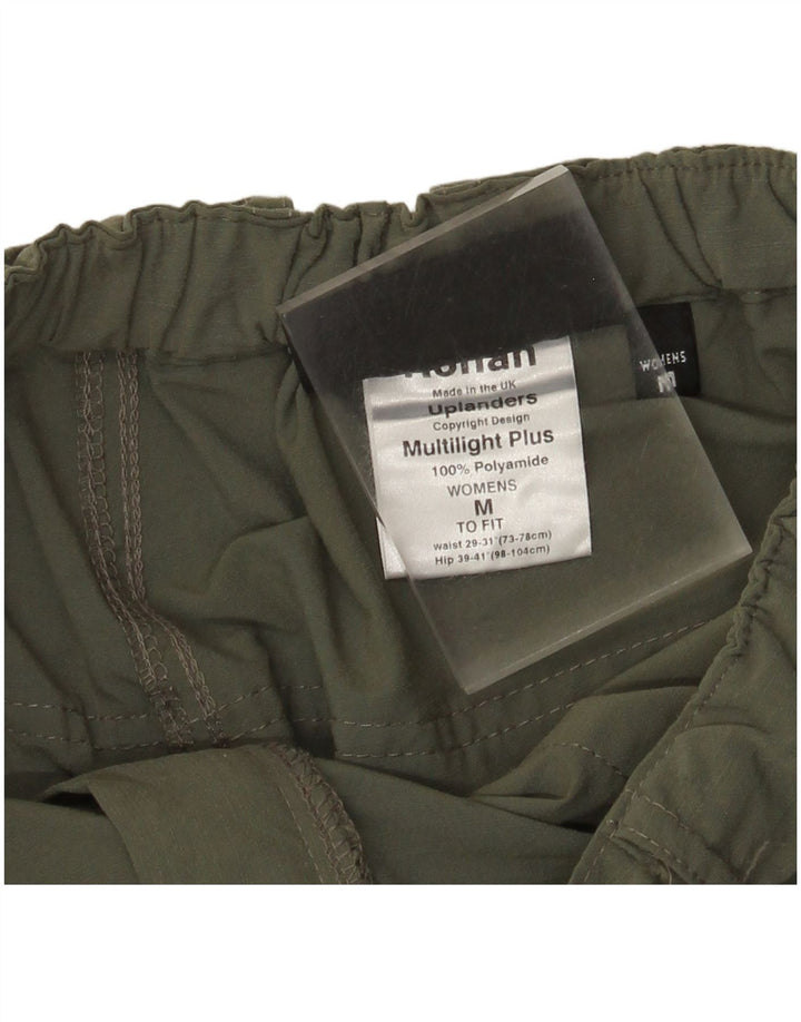 ROHAN Pantalon Chino Droit Femme Moyen W28 L33 Vert Polyamide