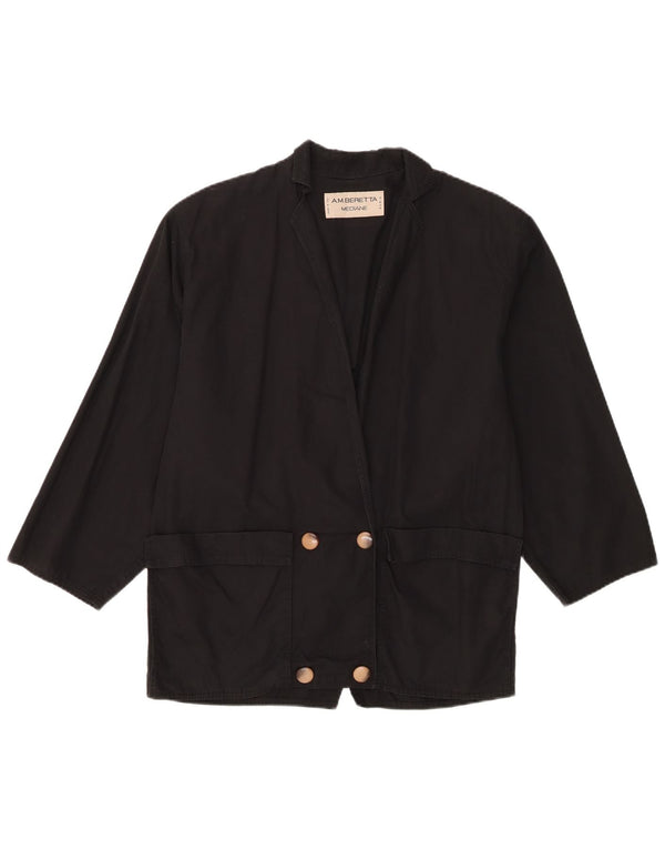 Anne Marie Beretta Womens Oversized Blazer Jacket IT 36 XS Black