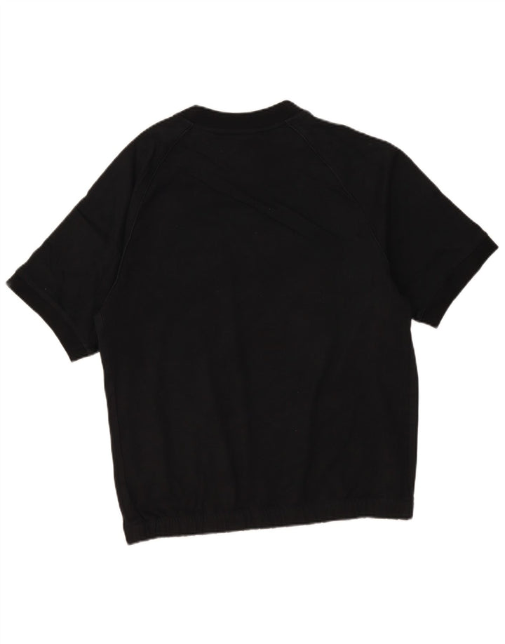 Adidas Sweat-shirt à manches courtes pour homme en coton noir Taille S