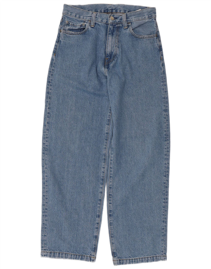 CARHARTT Jean fuselé taille haute femme W27 L28 bleu coton