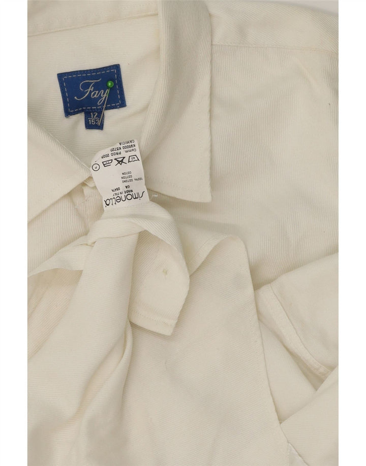 Chemise Fay Garçon 11-12 ans Blanc Coton