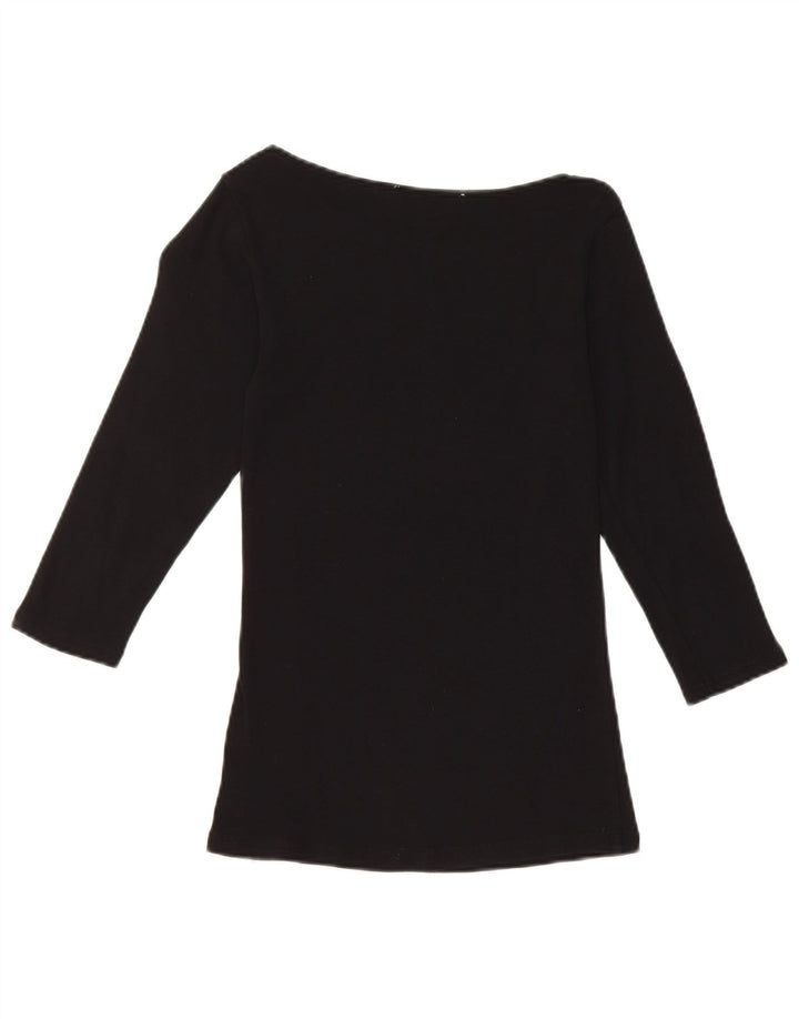Zara Femme Top Manches 3/4 UK 8 Small Noir