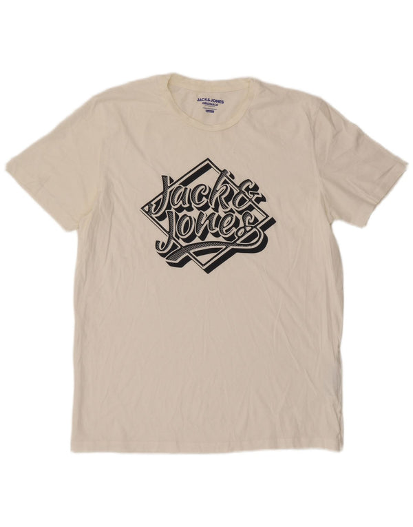 Jack & Jones T-Shirt Graphique Coupe Regular Homme Blanc XL Coton