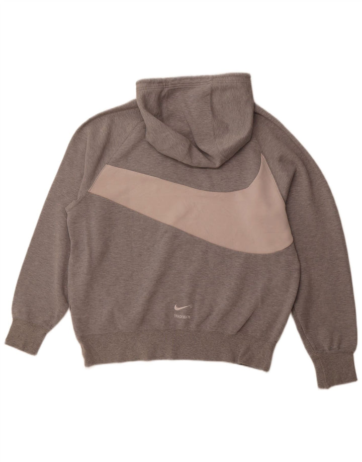 NIKE Pull à capuche graphique pour hommes, grand coton gris