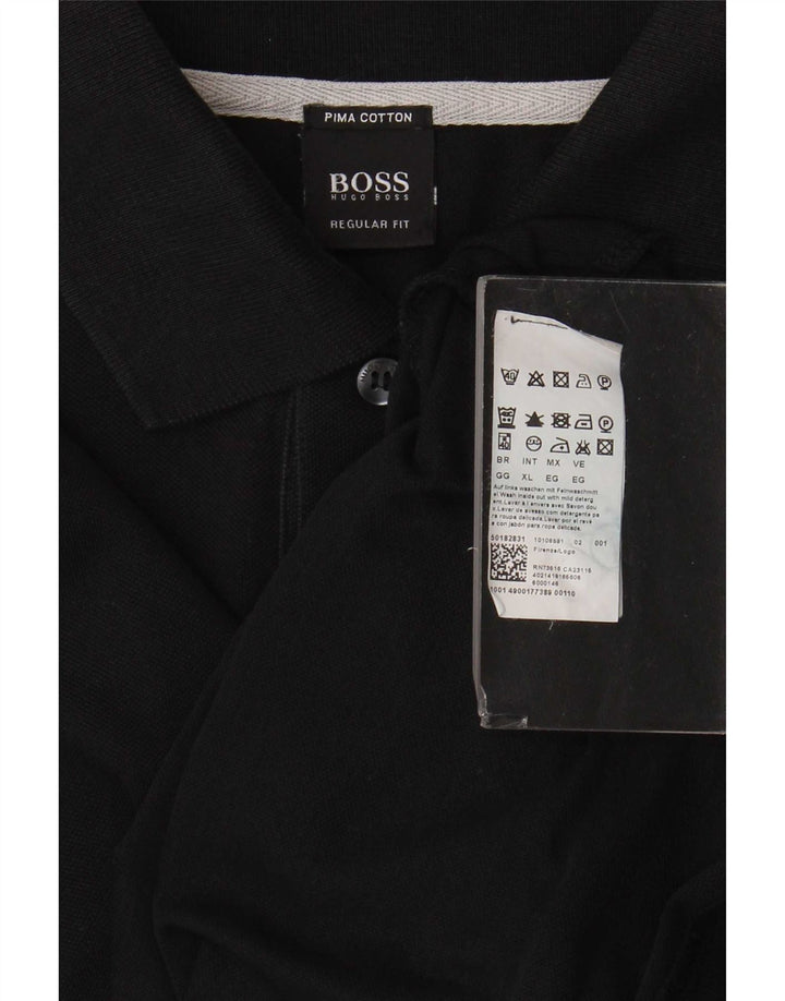 Hugo Boss Polo Regular Fit XL Coton Noir Homme