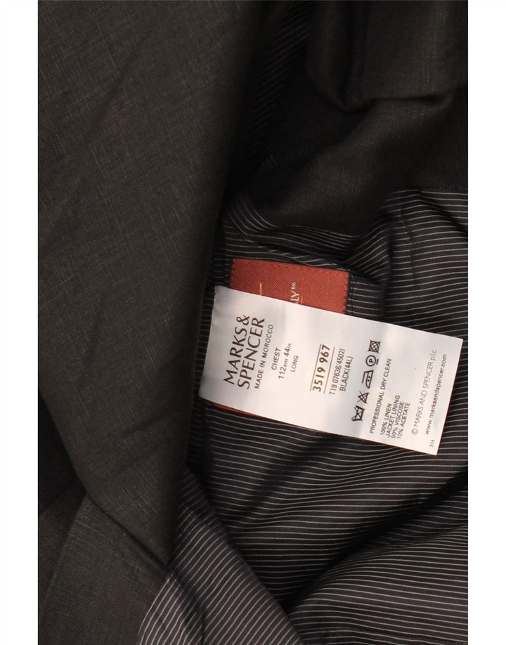 Marks & Spencer Veste blazer à 3 boutons pour homme UK 40 Grand lin noir
