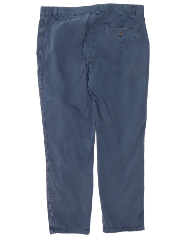 Marks & Spencer Pantalon Chino Femme UK 16 Large W36 L28 Bleu Marine