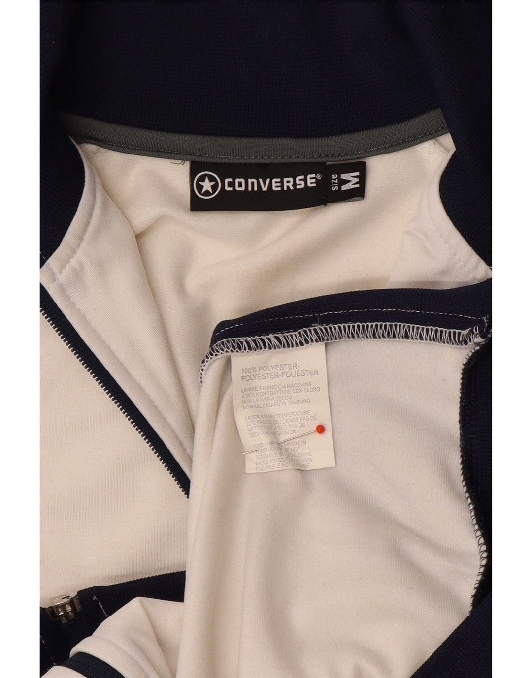 Converse Veste de Survêtement Graphique Homme Blanc Moyen Colorblock