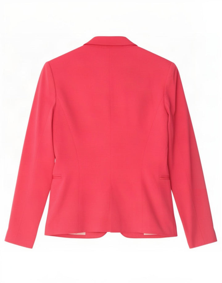 Zara Veste Blazer 1 Bouton Femme UK 10 Petite Viscose Rose