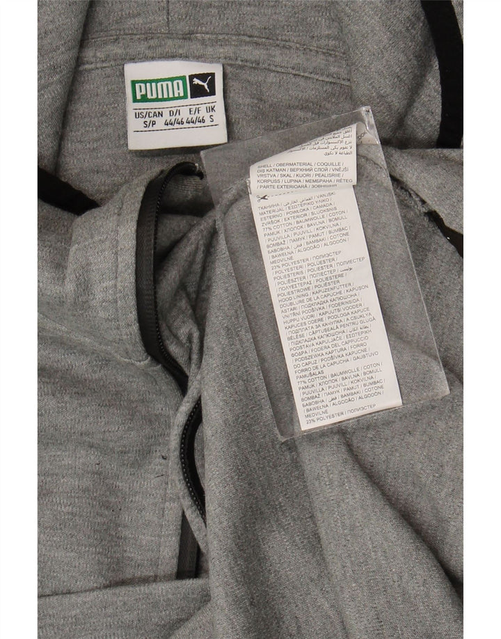 Puma Pull à capuche zippé pour homme, petit, gris, coton