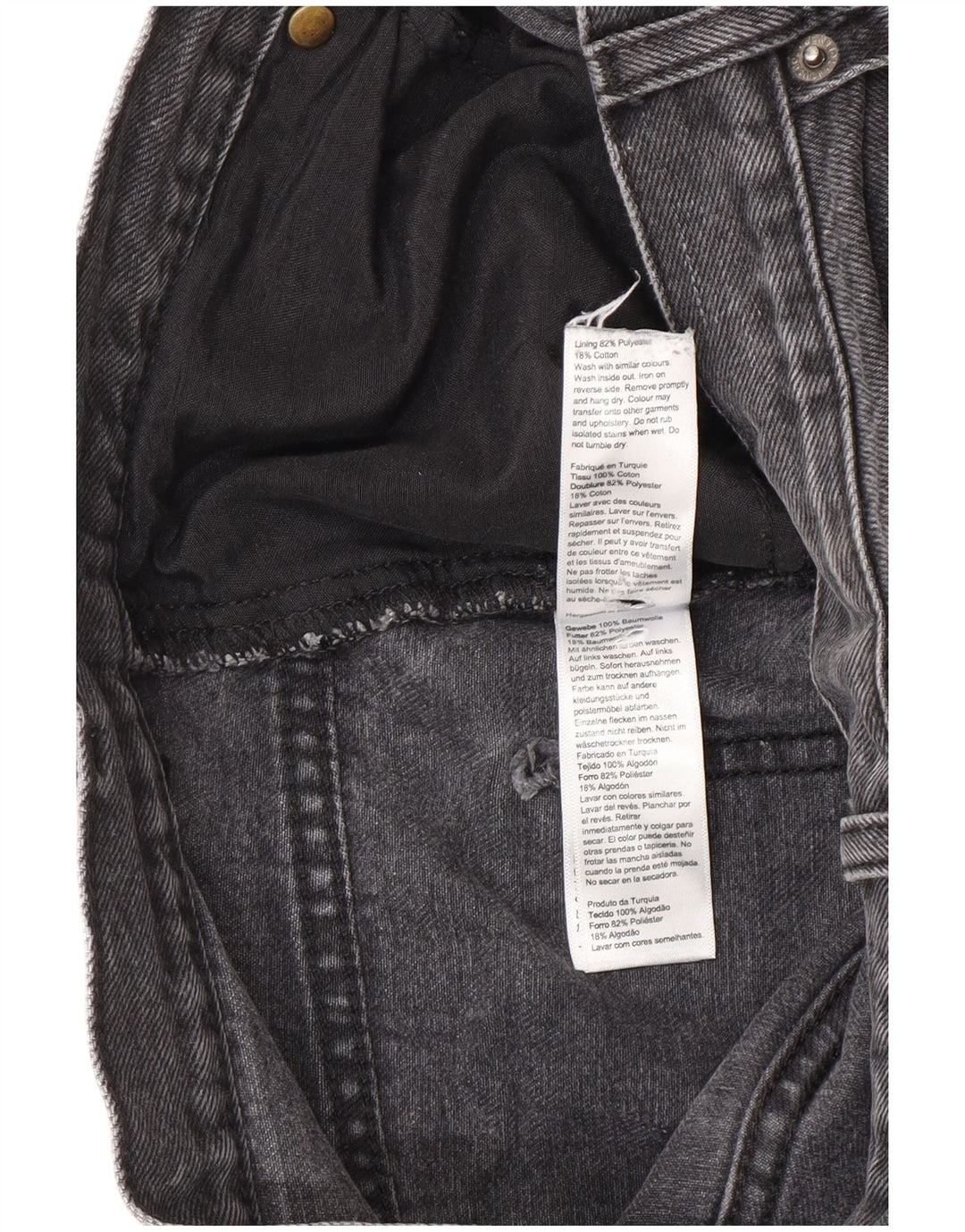 Topshop Jean ample ample femme W30 L32 noir polyester