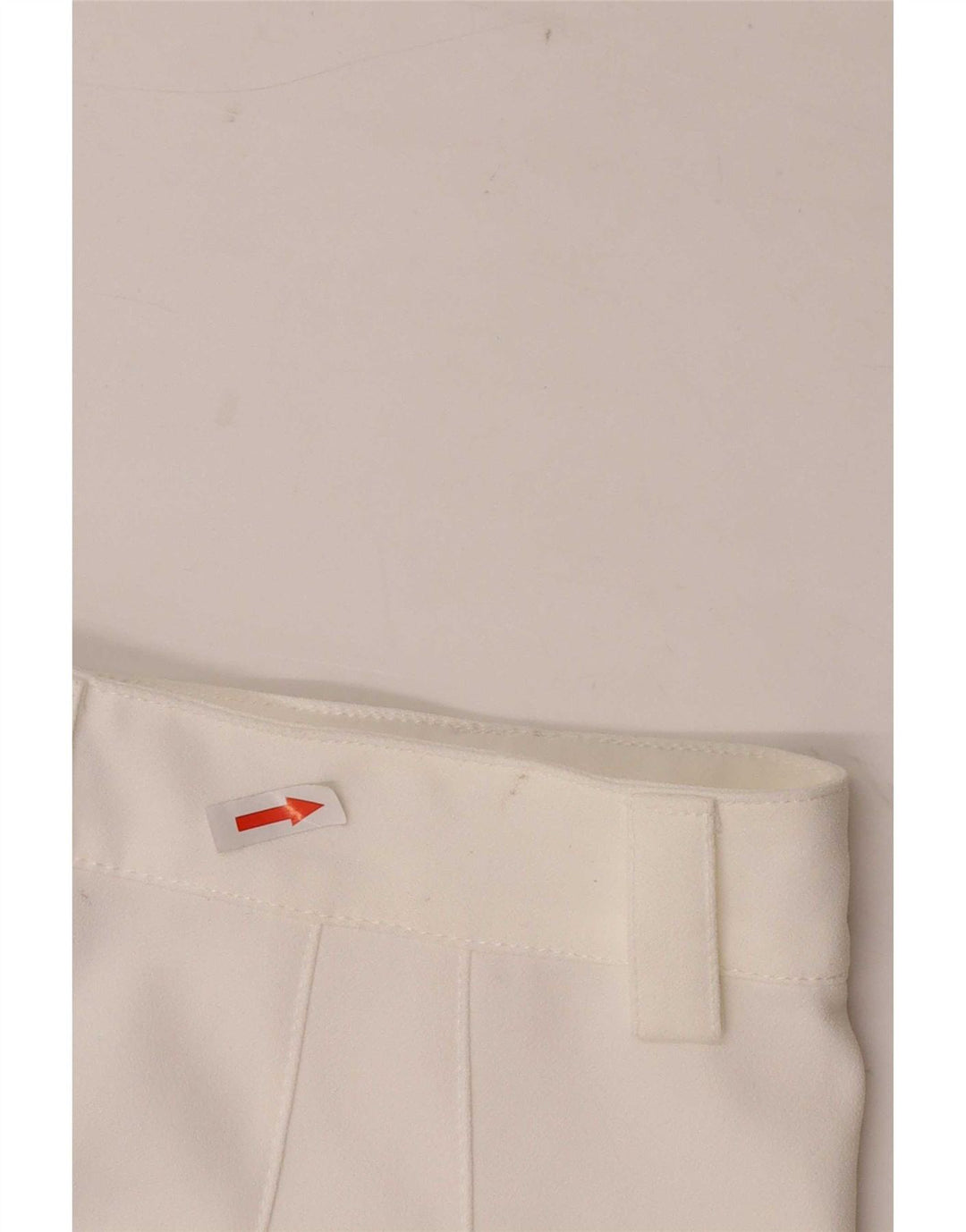 Zara Pantalon droit décontracté pour femme Petit W26 L32 Polyester blanc