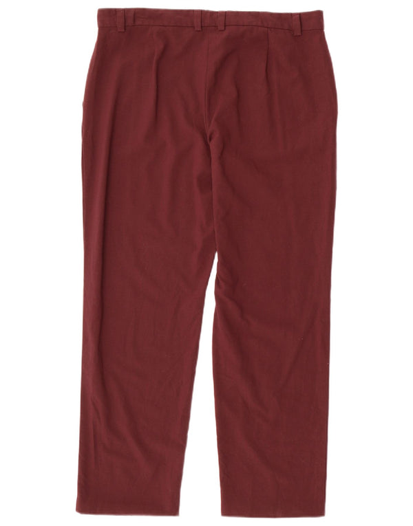 MARKS & SPENCER Pantalon décontracté droit pour femme UK 14 Large W34 L27 Marron