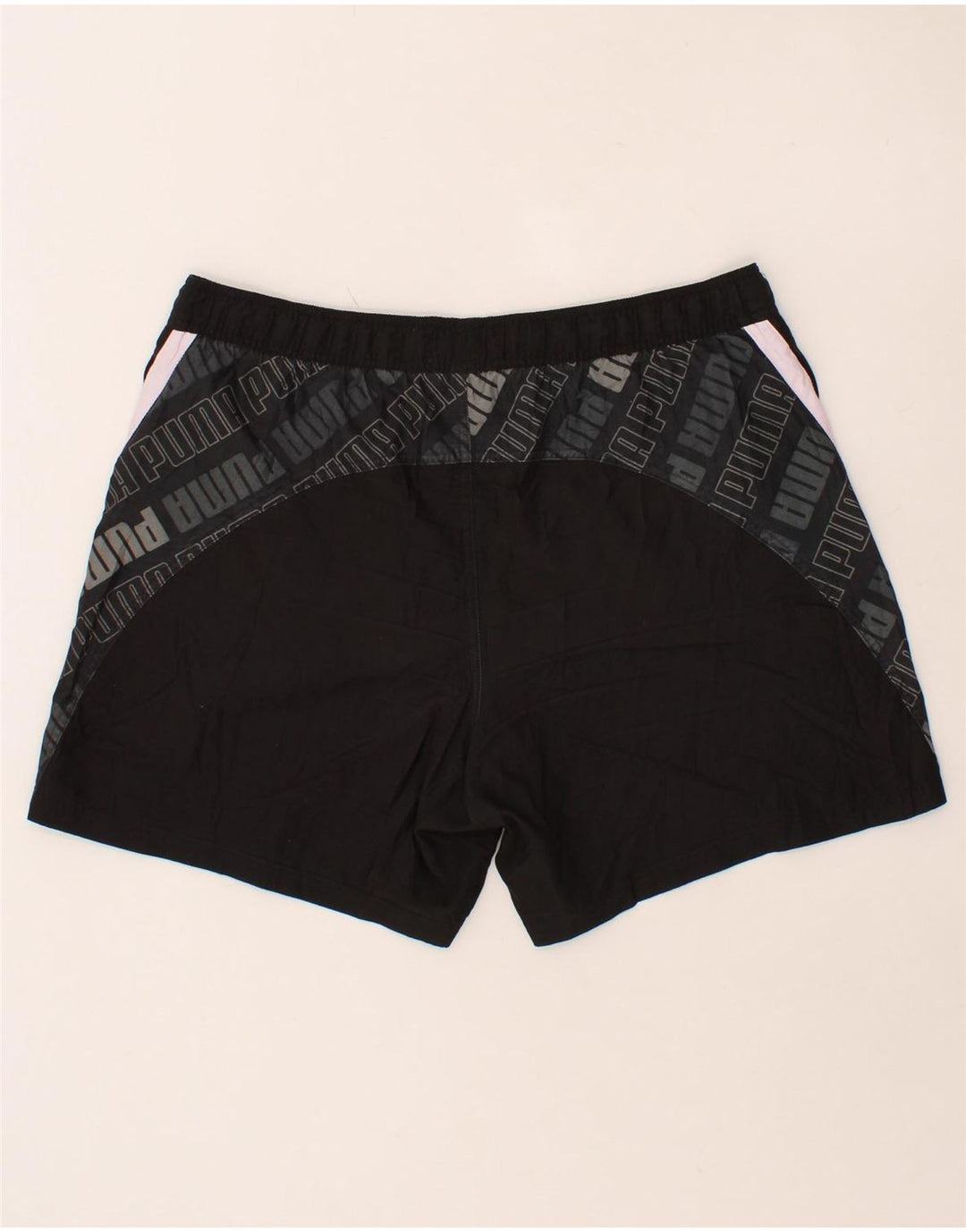 PUMA Mens Graphic Sport Shorts XL  Black Colourblock Polyester Vintage Puma and Second-Hand Puma from Messina Hembry 