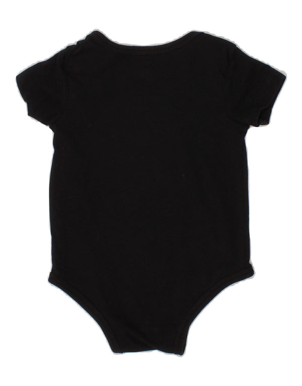 NIKE Baby Girls Graphic Bodysuit 3-6 Months Black Cotton