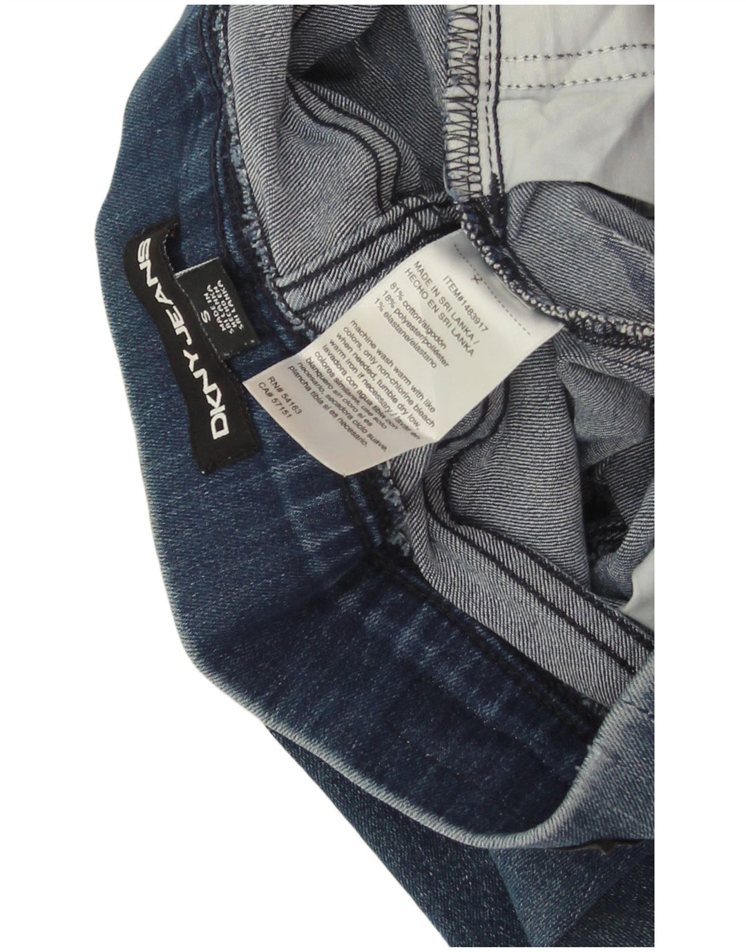 DKNY Short en Jean Femme Petit W27 Bleu Coton