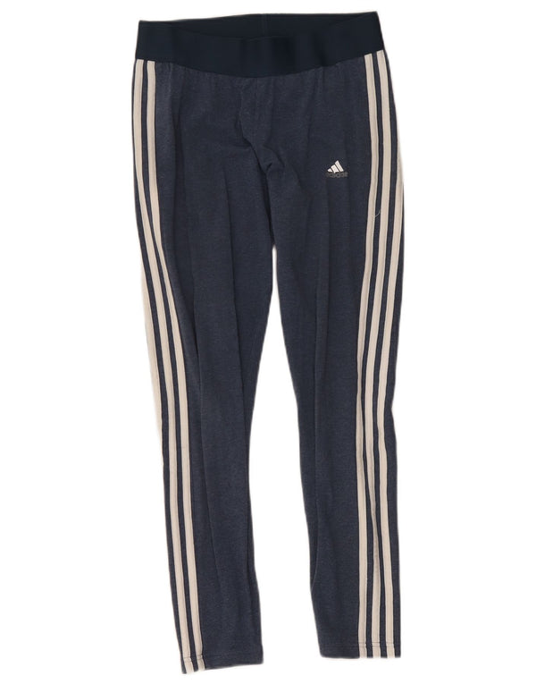 Adidas Leggings Femme UK 12/14 Coton Bleu Marine Moyen