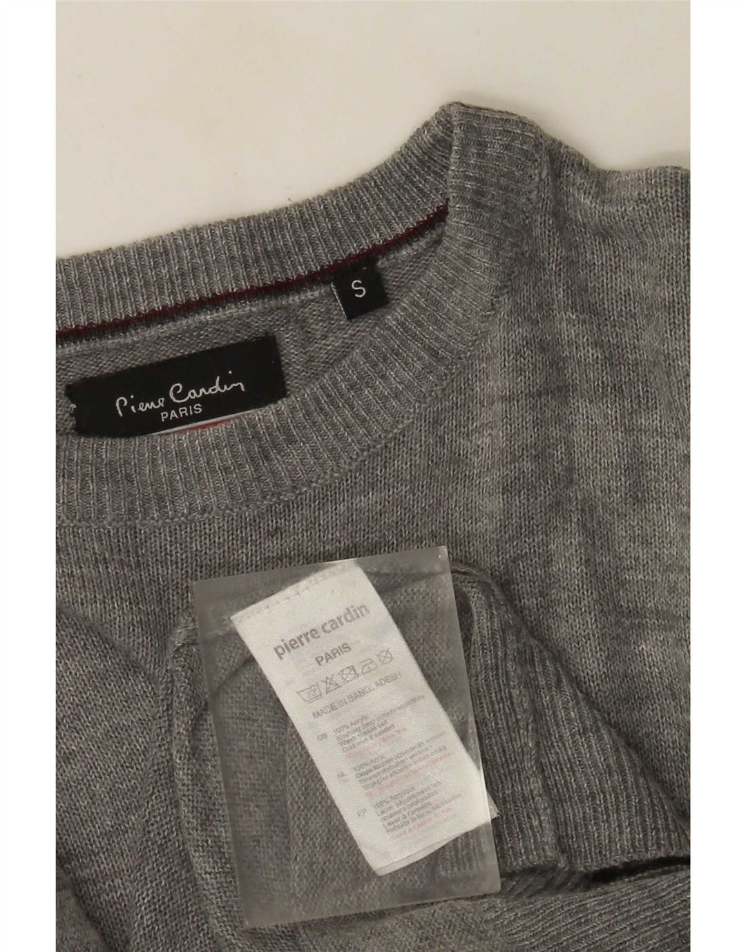 Pierre Cardin Pull col rond homme petit gris acrylique