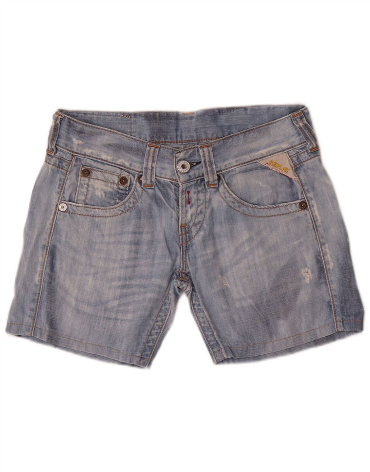Replay Short en Jean Femme W27 Petit Bleu Coton
