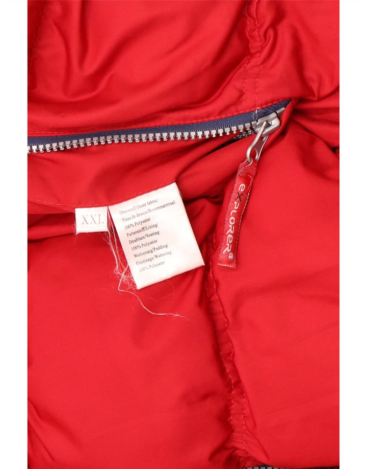 Explorer Veste matelassée réversible pour homme UK 44 2XL Rouge Polyester