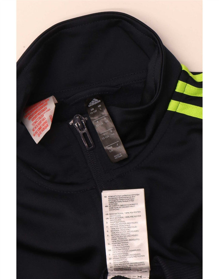 Veste de survêtement Adidas Garçon Aeroready 13-14 ans Bleu Marine Polyester
