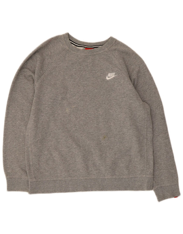 Nike Sweat-Shirt Garçon 13-14 Ans XL Gris Coton