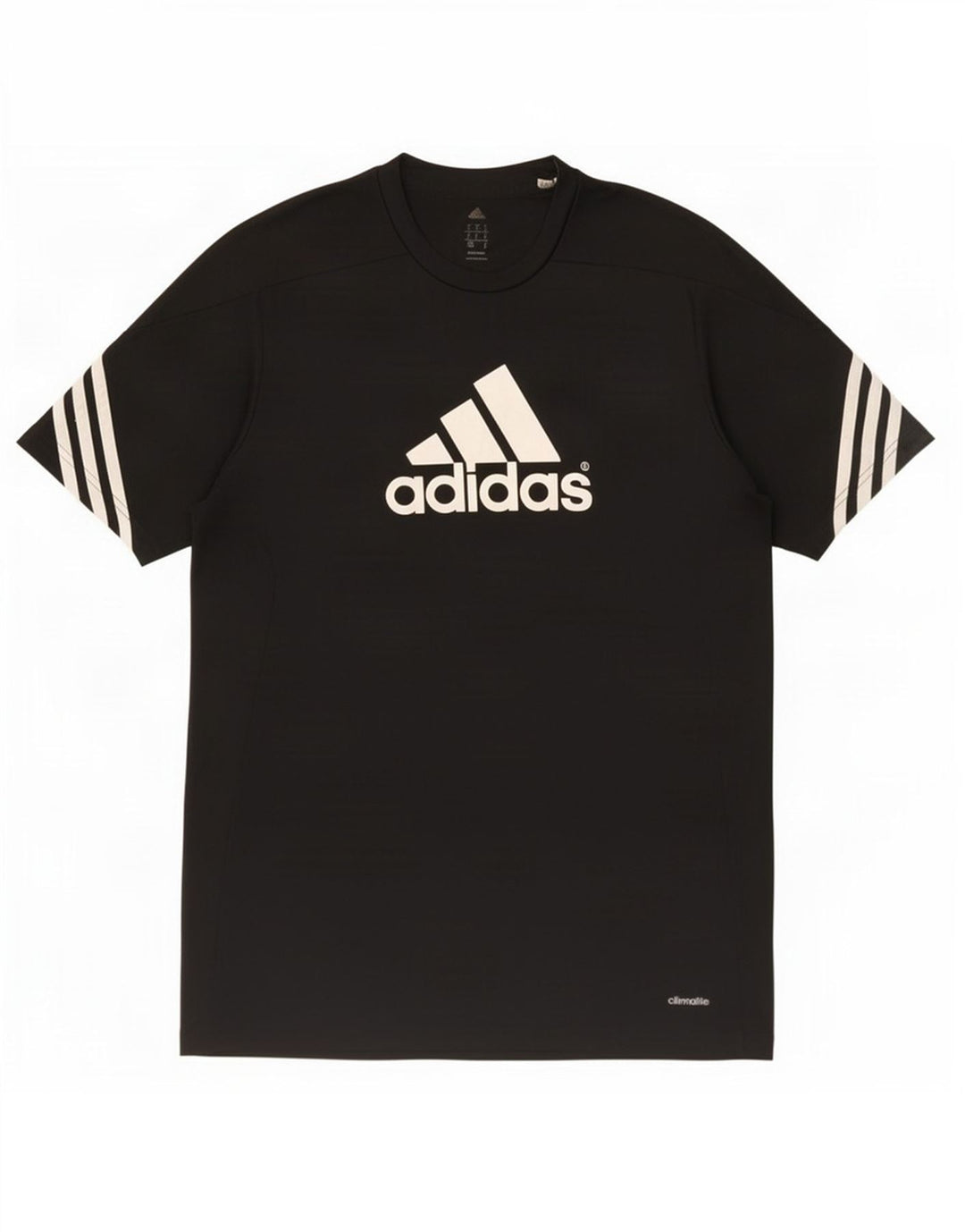 Adidas Hommes Climalite Graphic T-Shirt Top Noir Moyen Polyester