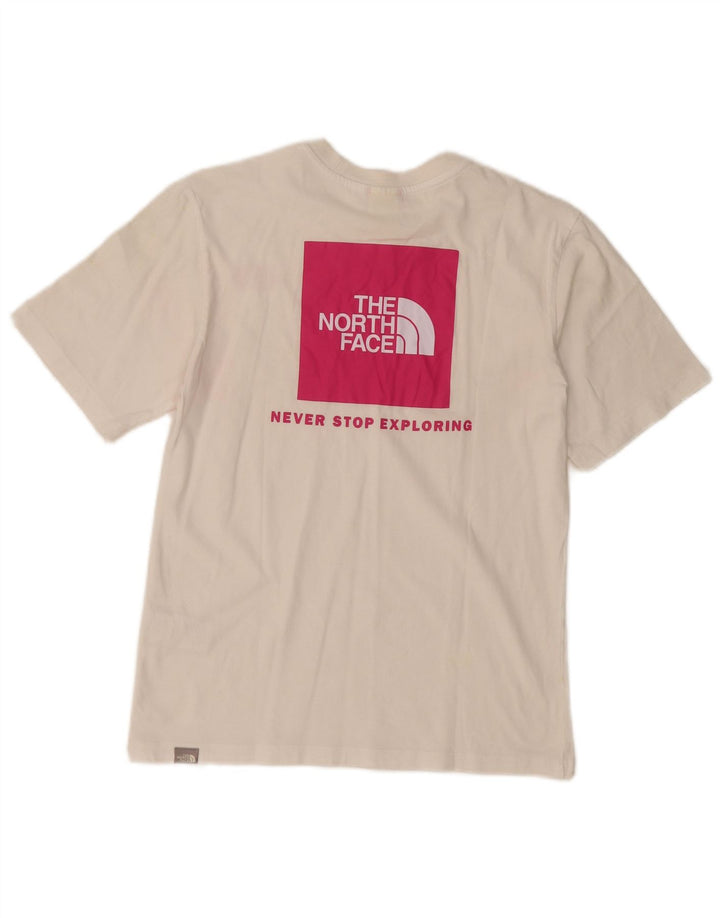 THE NORTH FACE T-shirt graphique pour femme UK 6 XS Blanc Coton