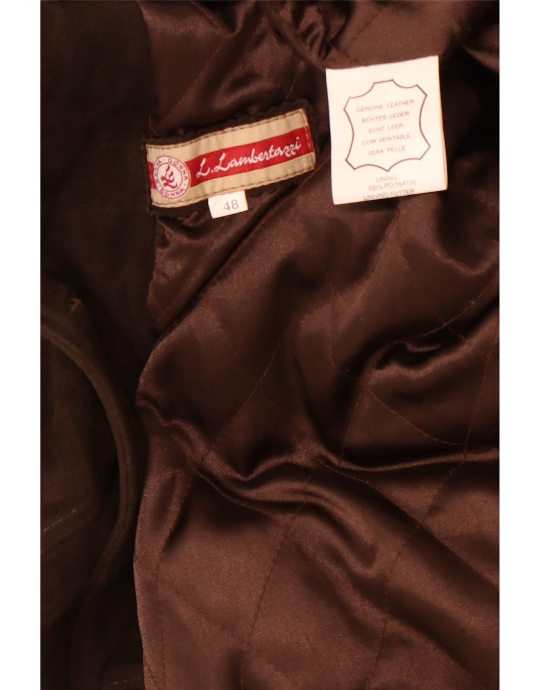 L.Lambertazzi Manteau en Daim Femme IT 48 XL Cuir Marron