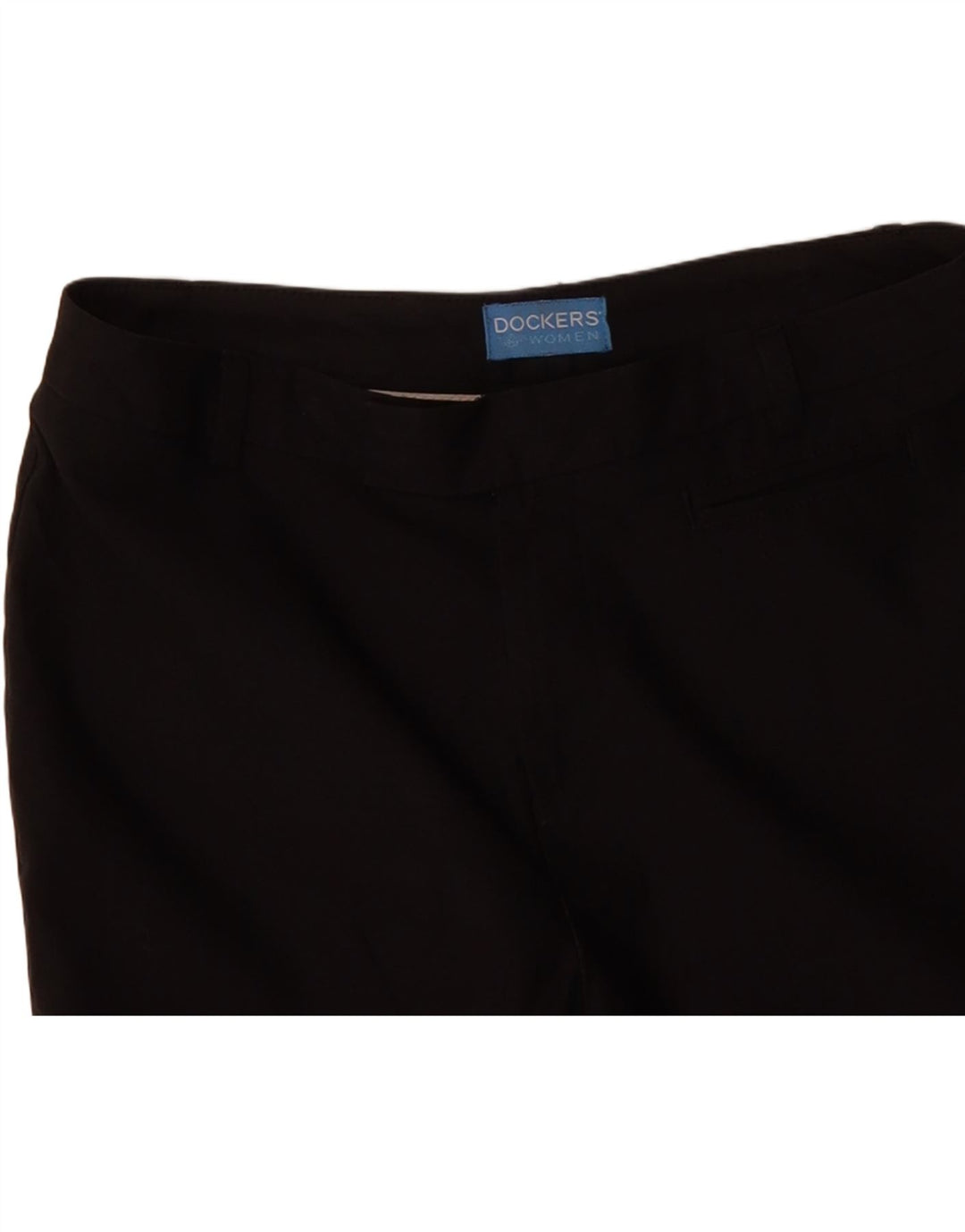 DOCKERS Womens Straight Cropped Trousers W28 L24 Black Vintage Dockers and Second-Hand Dockers from Messina Hembry 