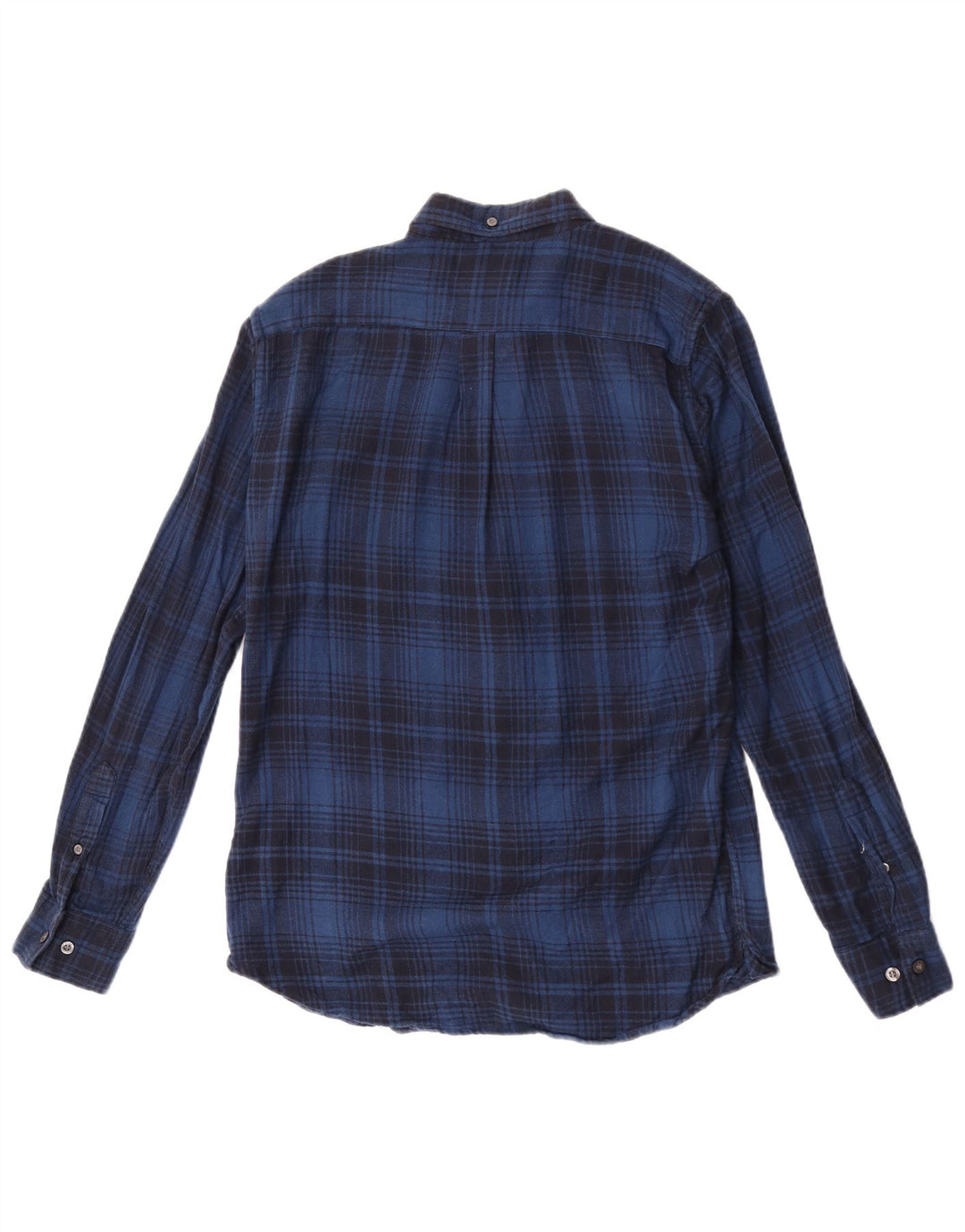 French Connection Chemise en Flanelle Homme Petit Bleu à Carreaux en Coton
