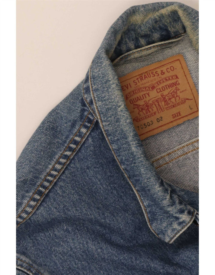 Levi's Veste en Jean Homme UK 40 Large Bleu