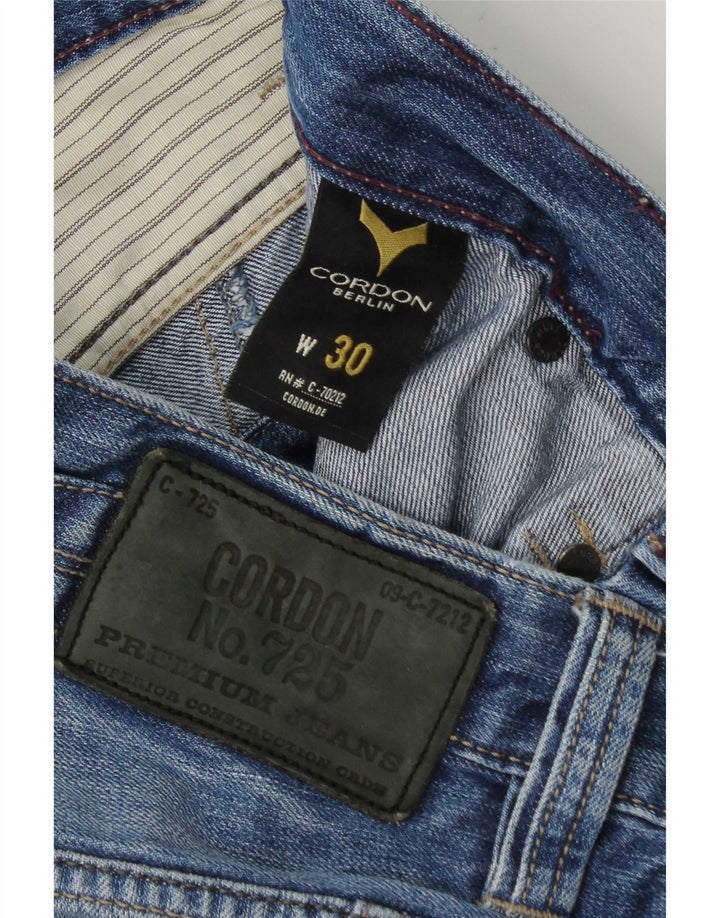 vintage Mens Cargo Denim Shorts W30 Coton Bleu Moyen