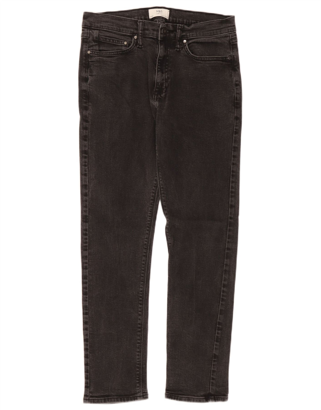 Marks & Spencer Jean Slim Homme W32 L31 Coton Noir
