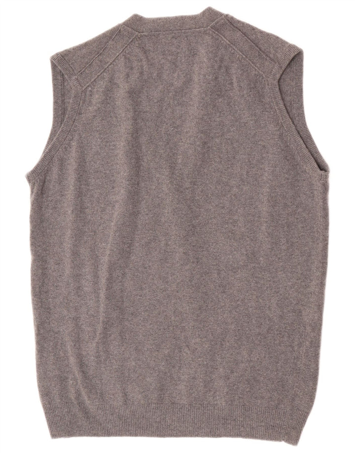 Massimo Dutti Cardigan sans manches pour homme XL en laine grise