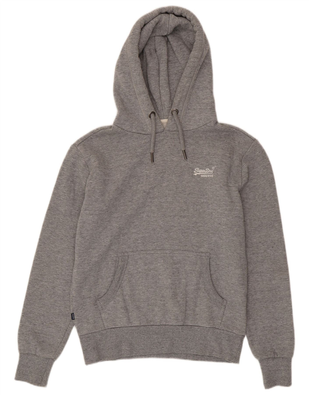 Superdry Pull à capuche pour homme en coton moucheté petit gris