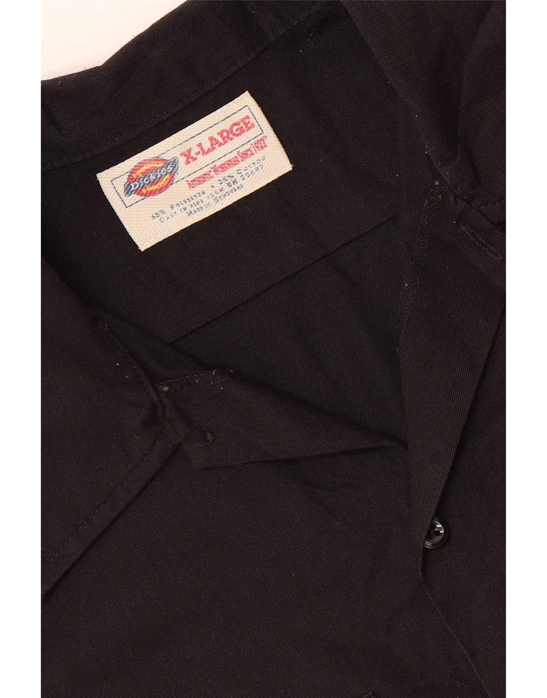 Dickies Chemise à Manches Courtes Homme XL Noir Polyester