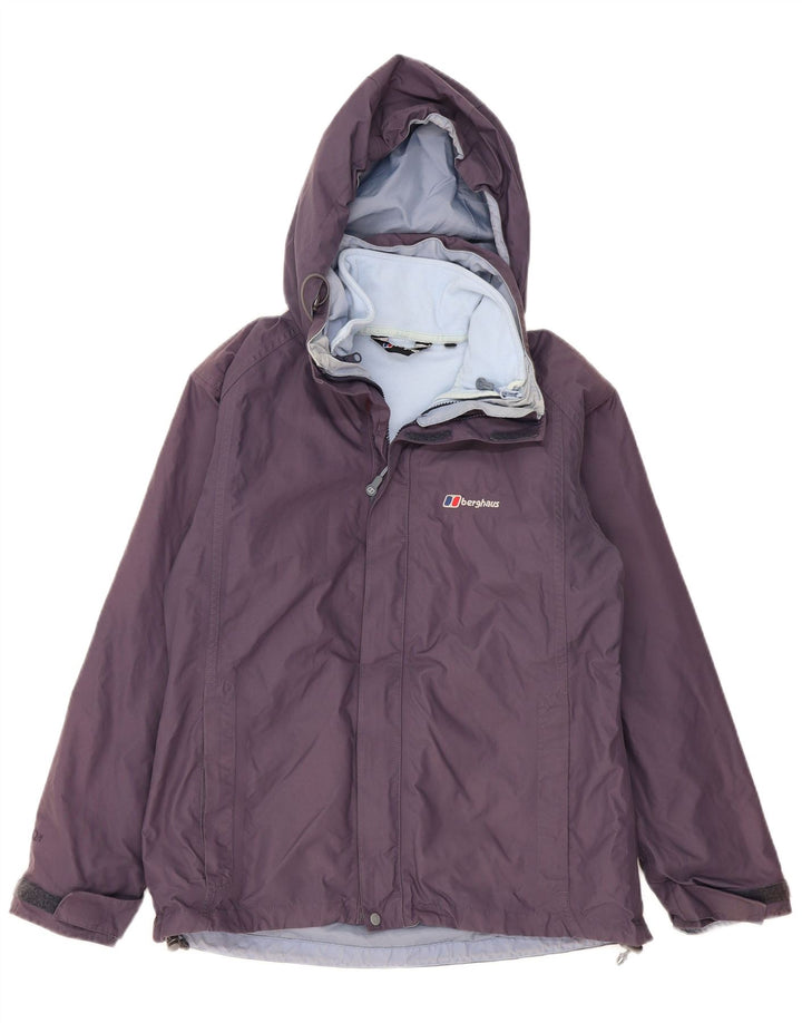 BERGHAUS Veste coupe-vent à capuche pour femme UK 12 Nylon violet moyen