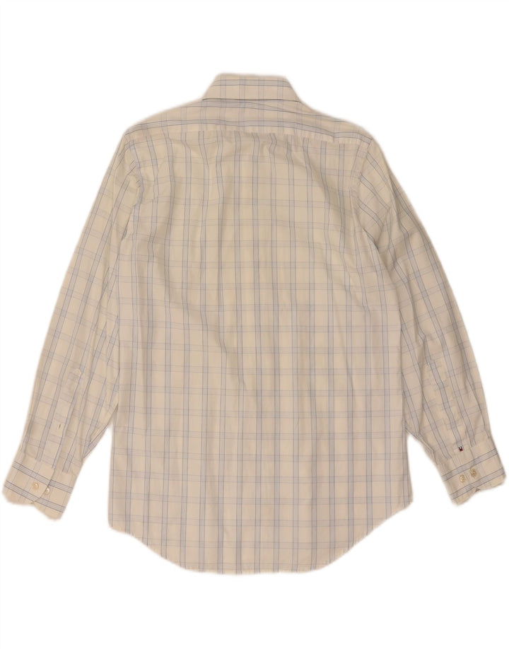 TOMMY HILFIGER Chemise ajustée pour homme Taille 38 15 Carreaux blancs moyens