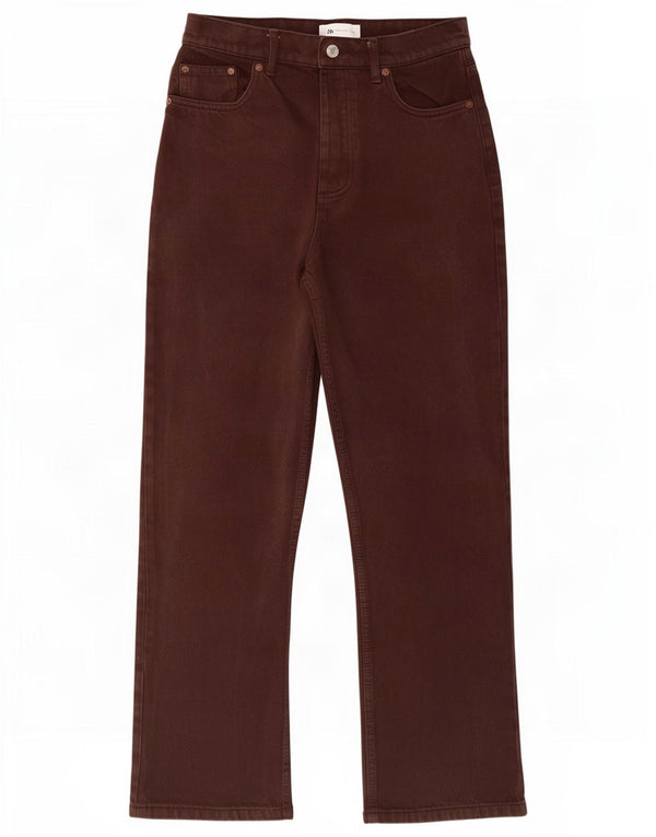 Zara Jean droit femme EU 38 Small W28 L27 coton marron