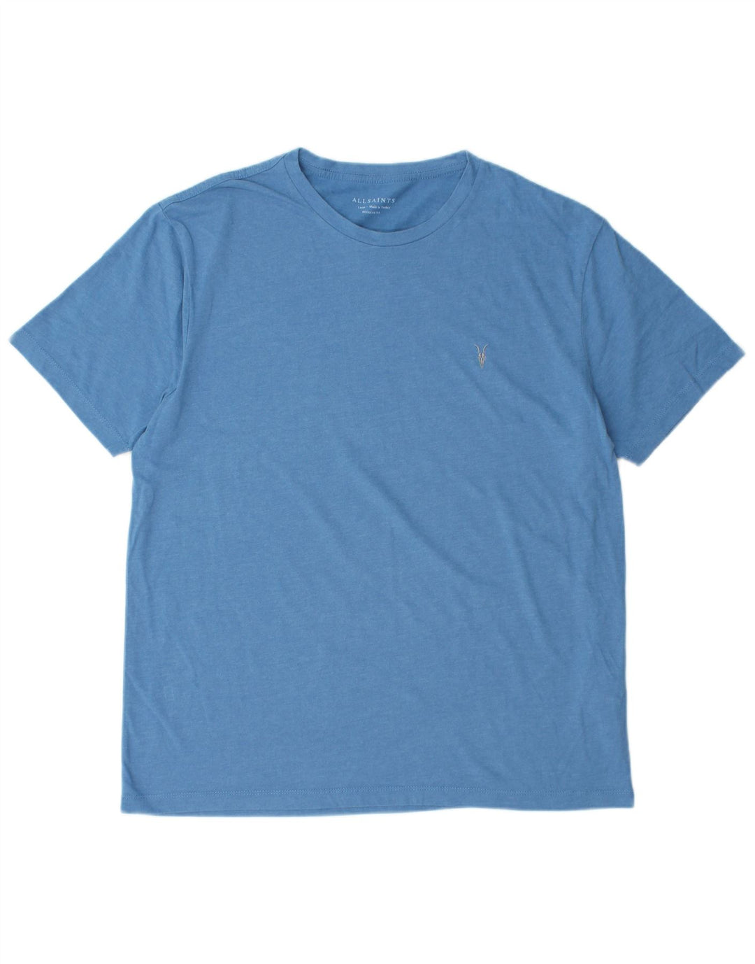 All Saints T-shirt coupe classique pour hommes, grand, bleu, coton