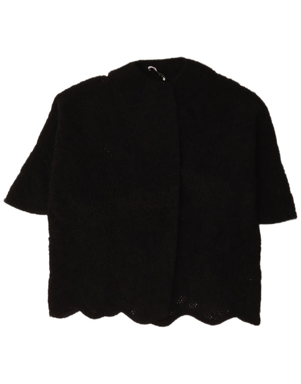 Zara Veste blazer surdimensionnée à manches courtes pour femme UK 14 Noir moyen