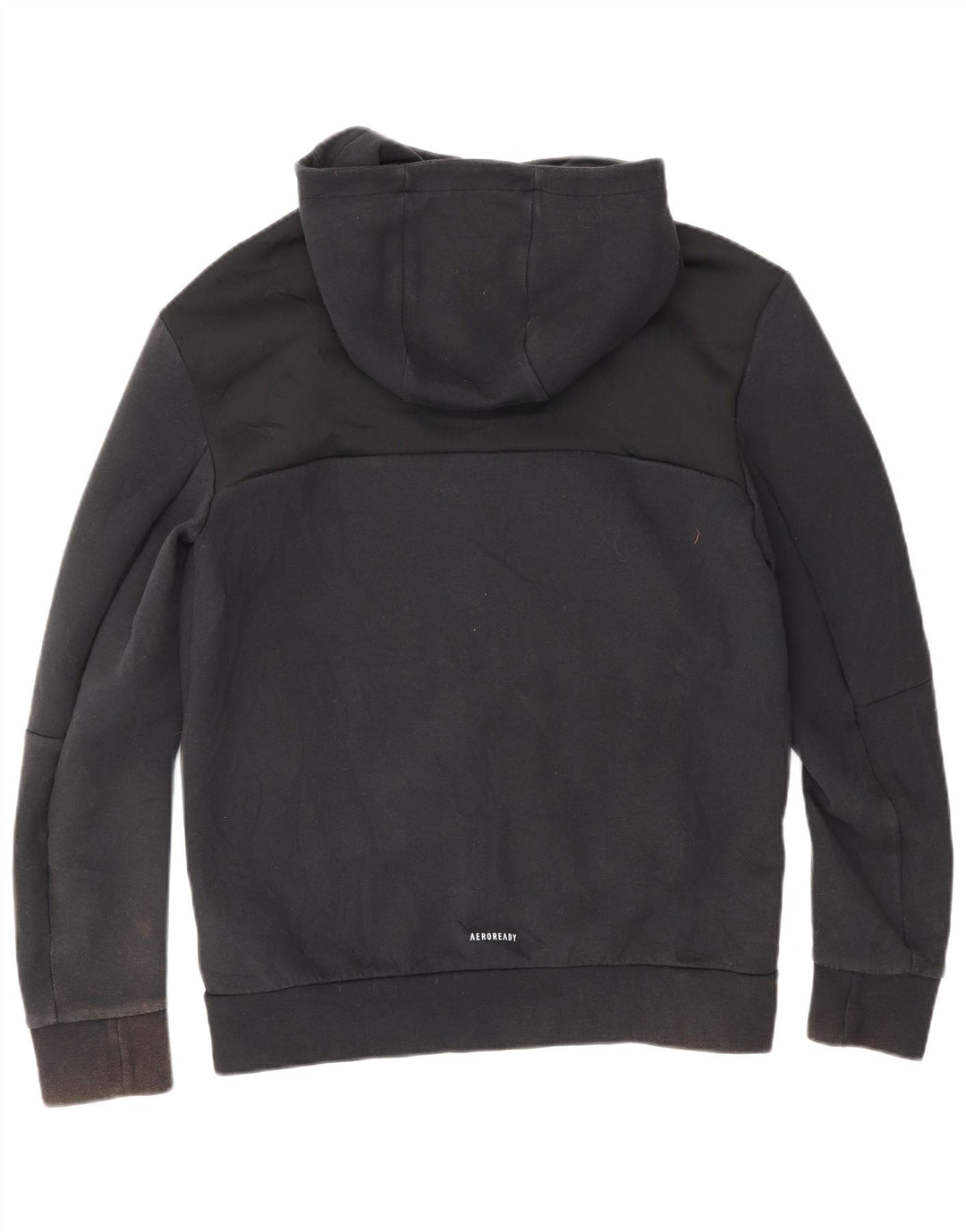 Adidas Pull à capuche zippé pour homme Petit coton rayé noir
